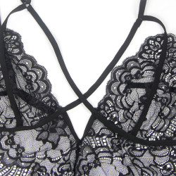 Subblime - Costume De Police Corps En Dentelle Noir S/M